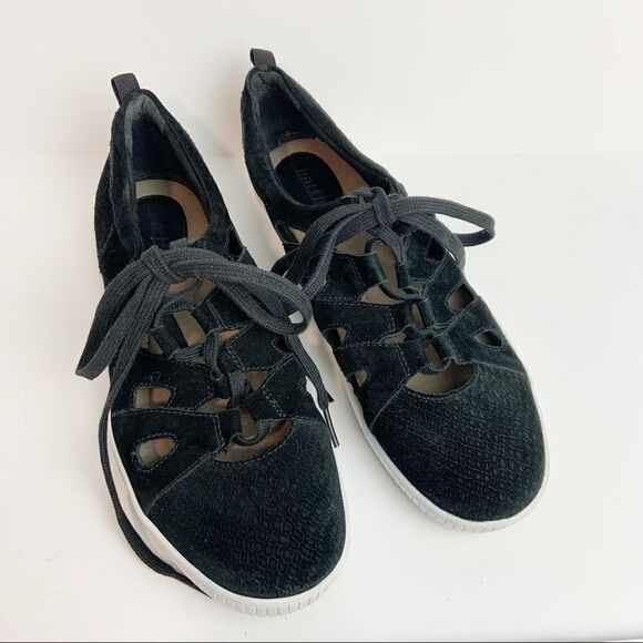 Earth Mulberry Black Leather Lace Up Sneaker 9.5B - Picture 3 of 9